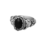 Hellcat Onyx Statement Ring by Clocks and Colours Sterling Silver