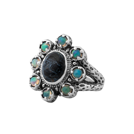 Clocks and Colours Sterling Silver Lucy In The Sky Ring